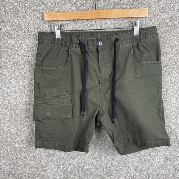 Other - BYLT Shorts Mens Medium Green Chino Drawstring Cargo Performance Tech Stretch